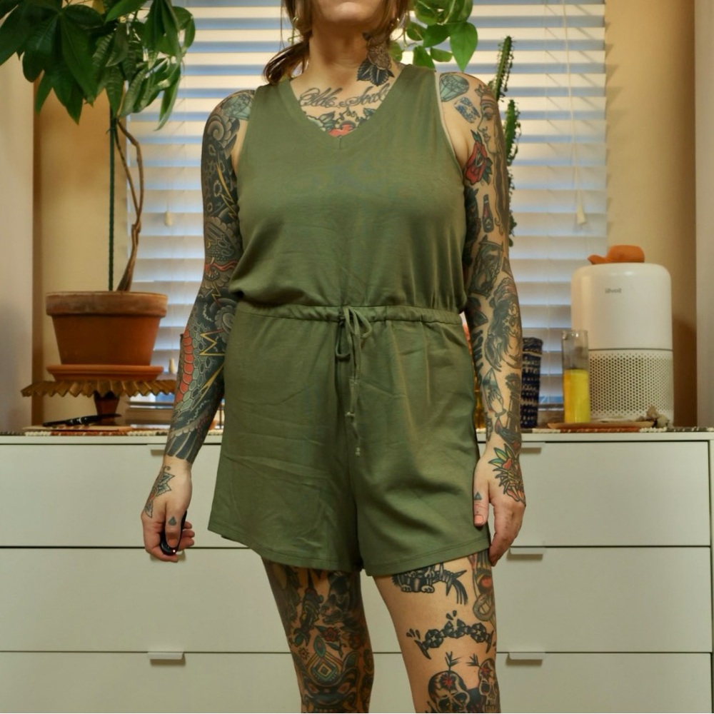 MADEWELL x Made With Love Green Romper